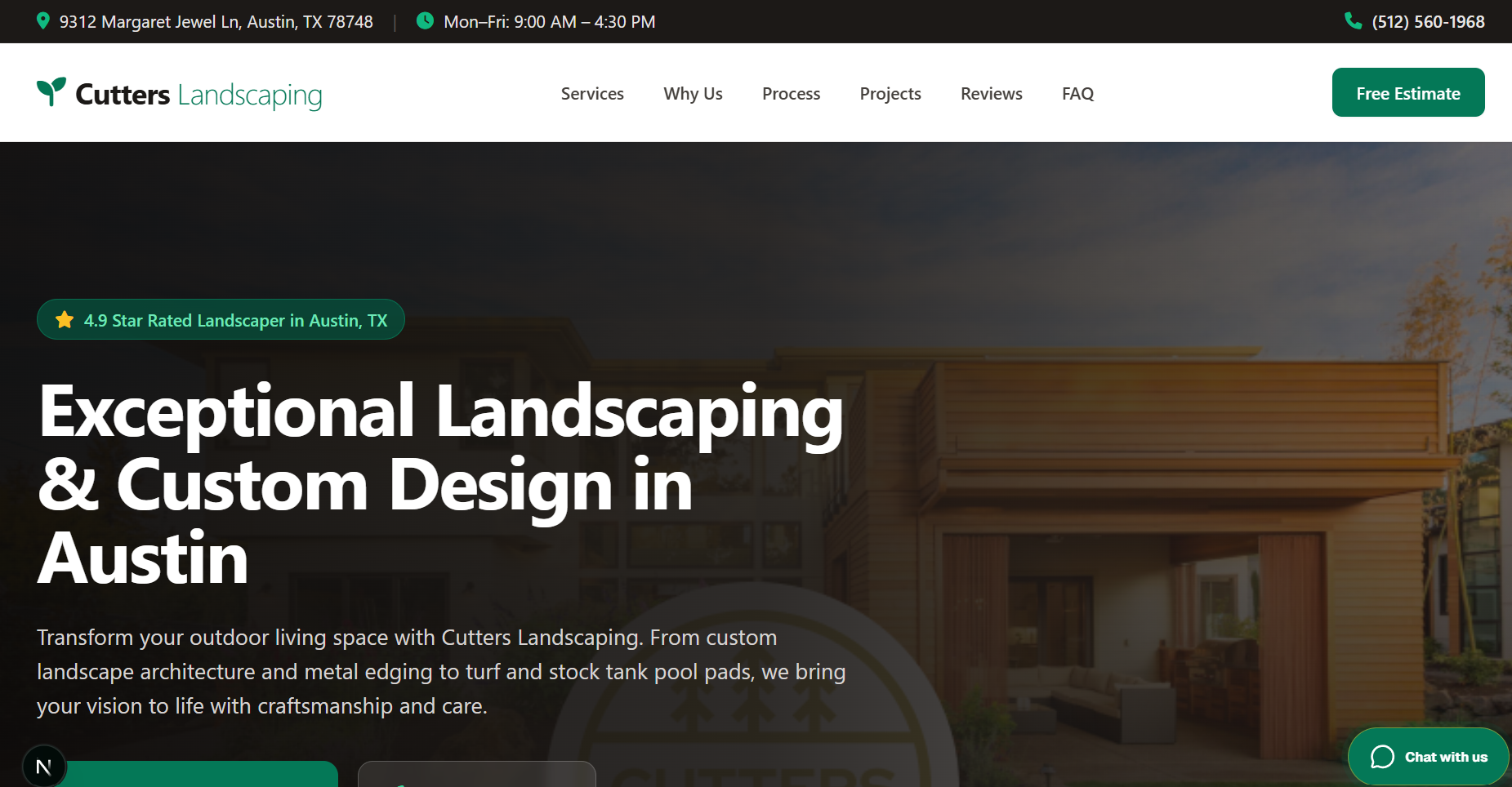 Cutters Landscaping website preview