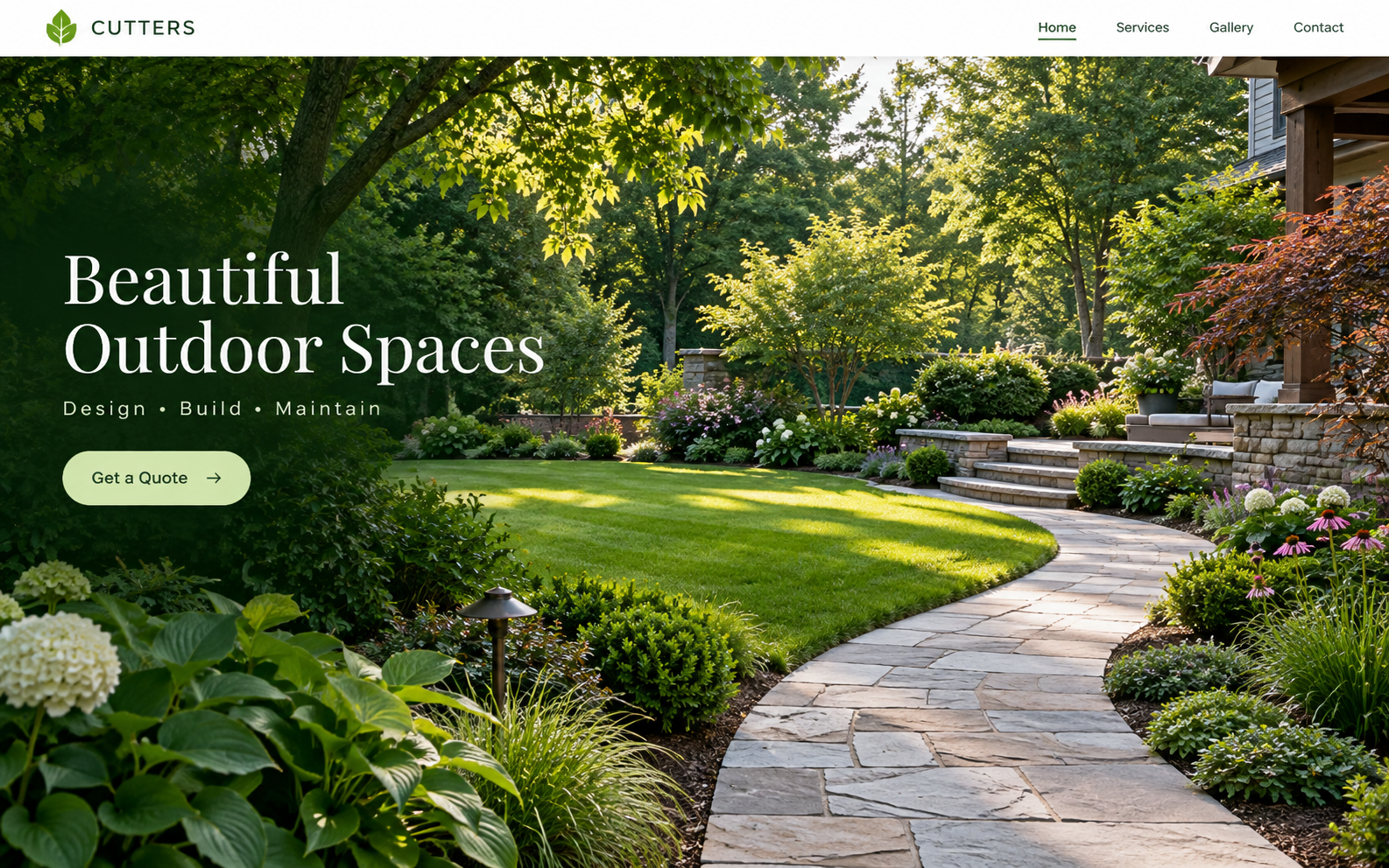 Cutters Landscaping website preview